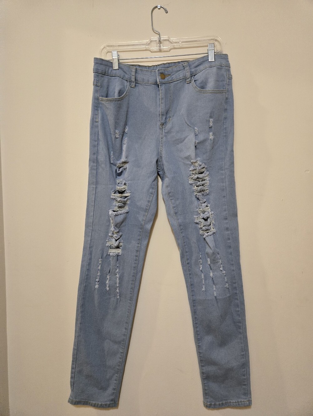 Light Blue Distressed Women's Jeans